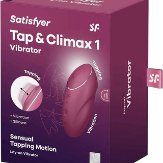 VIBRADOR ESTIMULADOR PARA CLITORIS SATISFYER TAP & CLIMAX 1