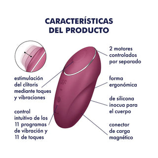 VIBRADOR ESTIMULADOR PARA CLITORIS SATISFYER TAP & CLIMAX 1