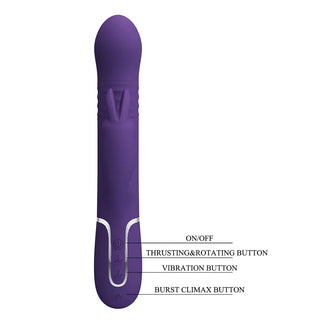 VIBRADOR ESTIMULADOR CON MOVIMIENTO PRETTY LOVE RABBIT MORADO