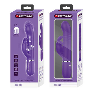 VIBRADOR ESTIMULADOR CON MOVIMIENTO PRETTY LOVE RABBIT MORADO