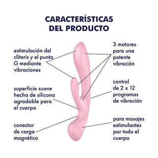 VIBRADOR MASAJEADOR SATISFYER DOS EN 1 TRIPLE OH