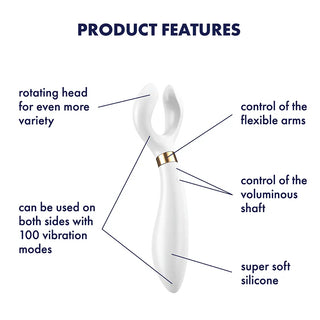 VIBRADOR ESTIMULADOR SATISFYER ENDLESS FUN BLANCO