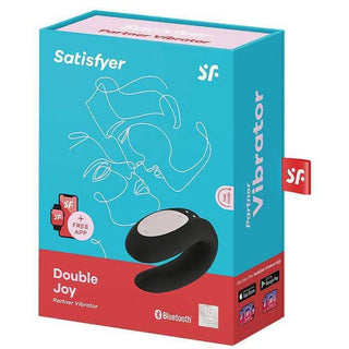 VIBRADOR PARA PAREJAS CON APP SATISFYER DOUBLE JOY NEGRO