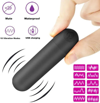 MINI BALA VIBRADOR RECARGABLE CONTROL REMOTO SOFI NEGRA