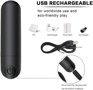 MINI BALA VIBRADOR RECARGABLE CONTROL REMOTO SOFI NEGRA