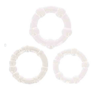 ANILLO ERECTORES CON PERLAS - SET DE 3