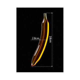 DILDO DE CRISTAL DE BANANA