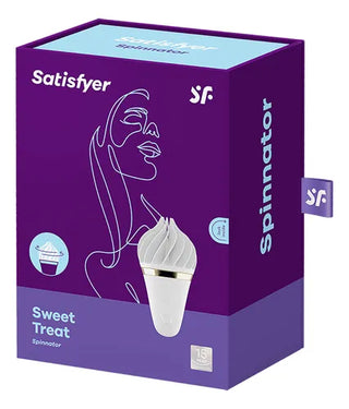 ESTIMULADOR ROTADOR SUMERGIBLE SATISFYER SWEET TREAT BLANCO (FORMA DE HELADO)