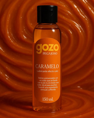 LUBRICANTE COMESTIBLE GOZO PEGAJOSO SABOR CARAMELO EFECTO CALOR 150ML