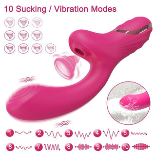 VIBRADOR CON SUCCIONADOR RODOLFO FUCSIA