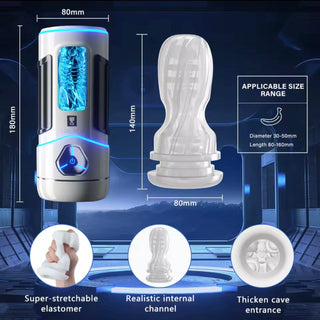 MASTURBADOR CON VIBRACION GALAKU PHANTOMX CON APP