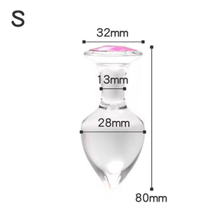 PLUG ANAL DE CRYSTAL  JOYA ROSA TALLA S
