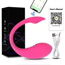 VIBRADOR CON ESTIMULADOR RECARGABLE CON APP LULU FUSCIA