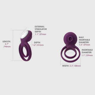 ANILLO VIBRADOR CON ESTIMULADOR DE CLITORIS SVAKOM TAMMY.