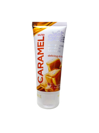 LUBRICANTE COMESTIBLE A BASE DE AGUA WET STUFF CARAMELO SALADO 55G