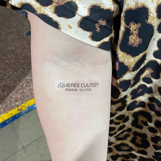 TATUAJE TEMPORAL EROTICO * ¿QUIERES CULITO? DAME CULITO *