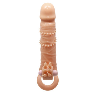 FUNDA PARA PENE Y ESTIMULADOR DE CLITORIS CON BALITA VIBRADORA PRETTY LOVE CONNOR