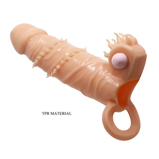 FUNDA PARA PENE Y ESTIMULADOR DE CLITORIS CON BALITA VIBRADORA PRETTY LOVE CONNOR