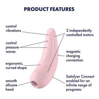 ESTIMULADOR DE CLITORIS Y VIBRADOR CON APP CURVY 2+ SATISFYER