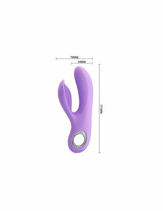 VIBRADOR CON ESTIMULADOR RECARGABLE PRETTY LOVE CANROL
