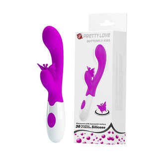 VIBRADOR CON ESTIMULADOR PRETTY LOVE A PILA BUTTERFLY KISS