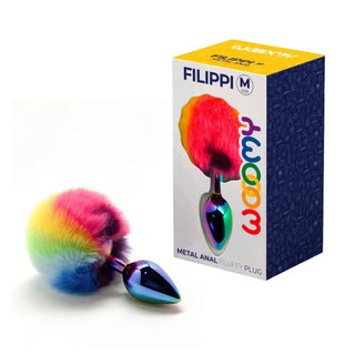PLUG ANAL DE ACERO MULTICOLOR WOOOMY FILIPPI TALLA M Touchme