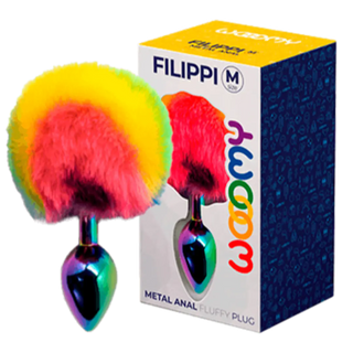 PLUG ANAL DE ACERO MULTICOLOR WOOOMY FILIPPI TALLA M Touchme