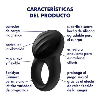 ANILLO VIBRADOR CON APP SATISFYER SIGNET RING