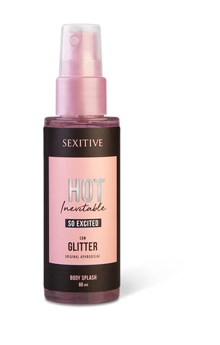 BODY SPLASH HOT INEVITABLE SO EXCITED CON GLITTER