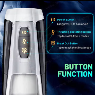 MASTURBADOR CON VIBRACION Y EMPUJE MECH WARRIORZ