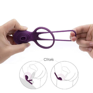 ANILLO VIBRADOR CON ESTIMULADOR DE CLITORIS SVAKOM TAMMY.