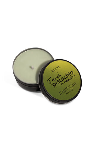 VELA PARA MASAJE CON FEROMONA SEXITIVE PISTACHIO MACARON.