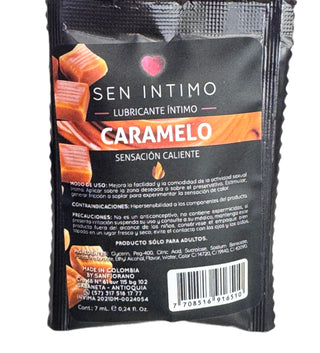 LUBRICANTE COMESTIBLE SEN INTIMO CARAMELO EFECTO CALOR 7ML.