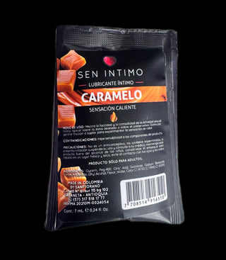 LUBRICANTE COMESTIBLE SEN INTIMO CARAMELO EFECTO CALOR 7ML.