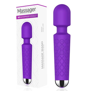 VIBRADOR EXTERNO MASAJEADOR RECARGABLE MICROFONO MORADO