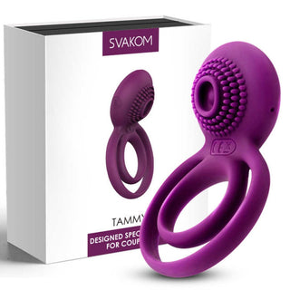 ANILLO VIBRADOR CON ESTIMULADOR DE CLITORIS SVAKOM TAMMY.
