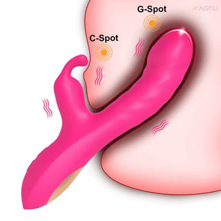 VIBRADOR CON ESTIMULADOR FABIO FUCSIA