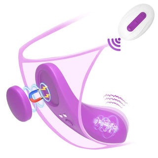 VIBRADOR DE PANTI RECARGABLE CON CONTROL PATY MORADA.