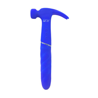 MARTILLO VIBRADOR 3 EN 1  LOVE HAMMA AZUL REDONDEADO