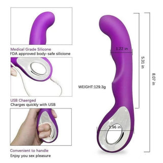 VIBRADOR RECARGABLE  MAGIC COLOR PURPURA