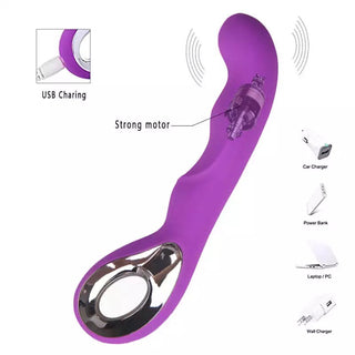 VIBRADOR RECARGABLE  MAGIC COLOR PURPURA