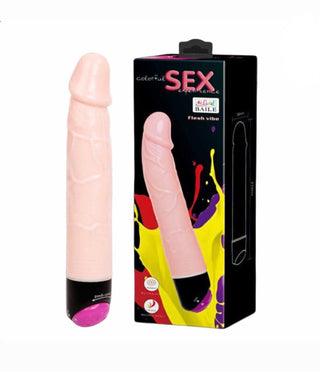 VIBRADOR  FALICO MULTIVELOCIDADES A PILA OSCAR 22 CM