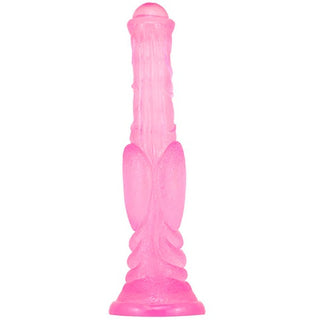 DILDO PVC TEXTURADO CON VENTOSA ROQUE ROSADO 30CM.