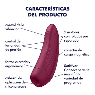 ESTIMULADOR DE CLITORIS CON APP SATISFYER CURVY +1 SATISFYER